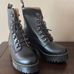 Dr. Martens Black Leather Combat Boots